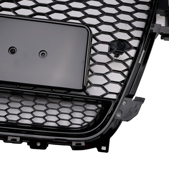 Audi A4 / A4 Sline / S4 2012-2016 Honeycomb RS Style Front Grill Upper Bumper Replacement Black Grille