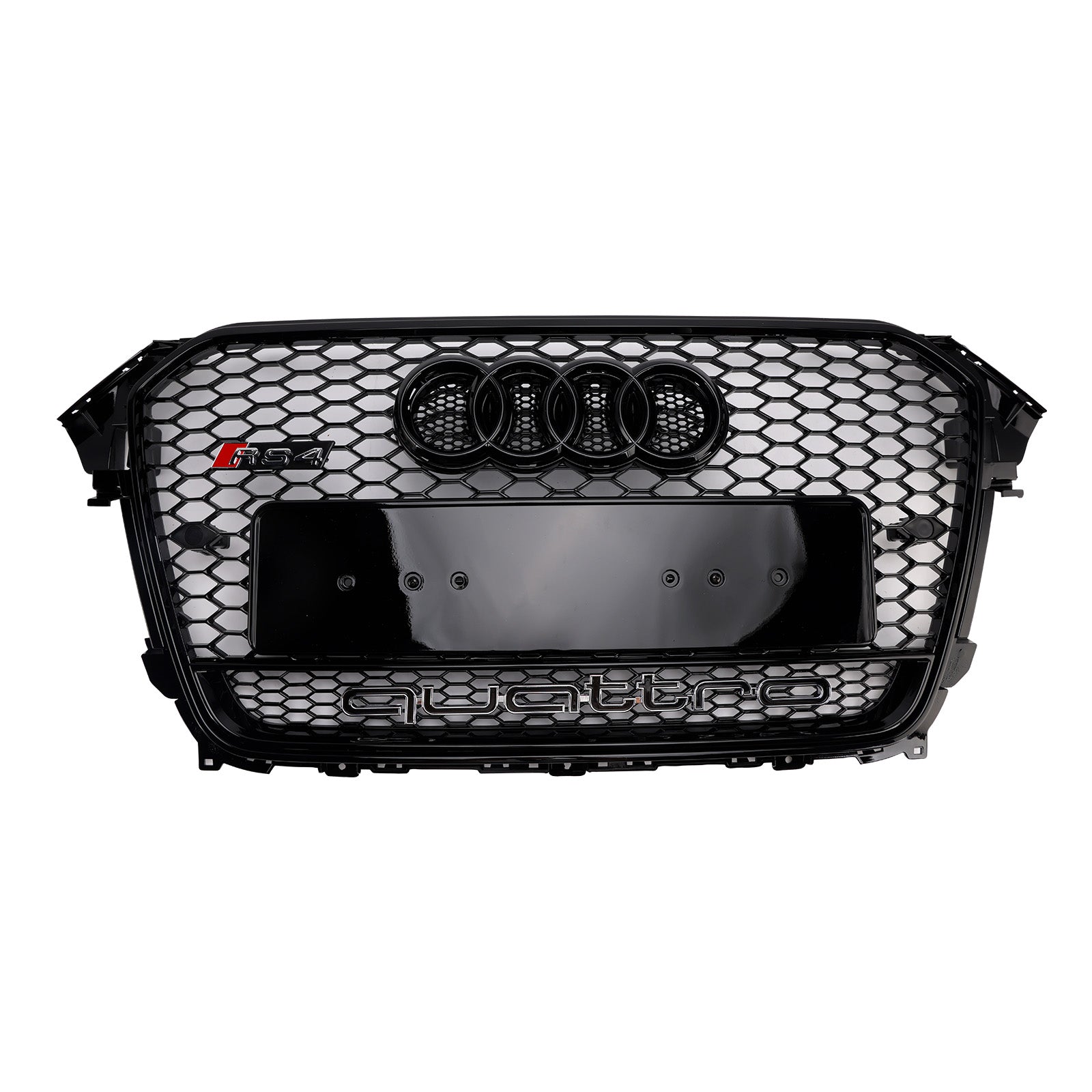 2013-2016  Audi A4 / A4 Sline / S4 RS4 Quattro Style Grill Front Bumper Black Grille W/ Black Emblem