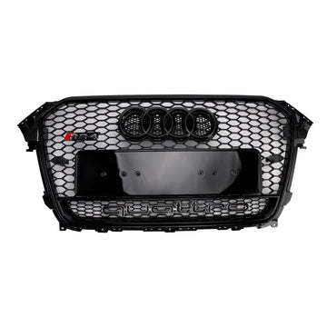 2013-2016 Audi A4/A4 Sline/S4 RS4 Quattro Style Grill Parachoques delantero Parrilla negra con emblema negro