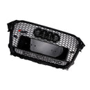 2013-2016 Audi A4/A4 Sline/S4 RS4 Quattro Style Grill Pare-chocs avant Calandre noire avec emblème noir-11