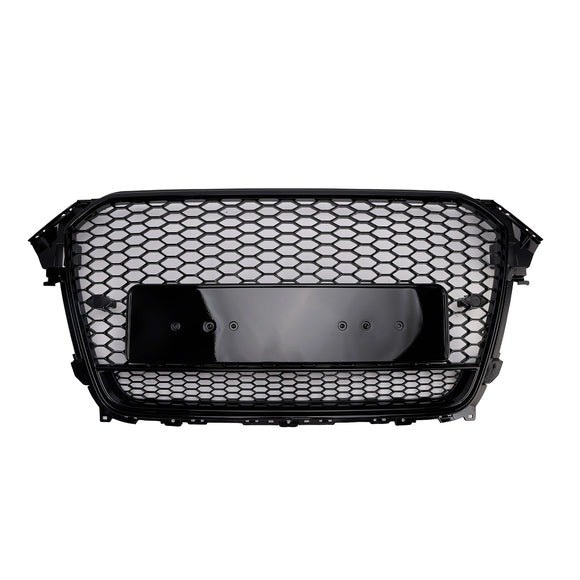 Audi A4/A4 S Line/S4 B8.5 2012 2013 2014 2015 2016 Estilo RS4 Parrilla negra brillante Malla de nido de abeja Parrilla delantera hexagonal deportiva con emblema