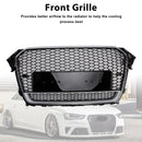 Audi A4 / A4 Sline / S4 2012-2016 Honeycomb RS Style Front Grill Upper Bumper Replacement Black Grille-20