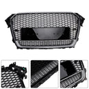 Audi A4 / A4 Sline / S4 2012-2016 Honeycomb RS Style Front Grill Upper Bumper Replacement Black Grille-21