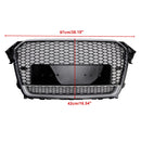 RS4 Stijl Voorbumper Grille Chrome Surround Zwarte Grill Fit Audi A4 S4 B8.5 2013-2016 w/Quattro-2