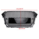 Audi A4 / A4 Sline / S4 2012-2016 Honeycomb RS Style Front Grill Upper Bumper Replacement Black Grille-22