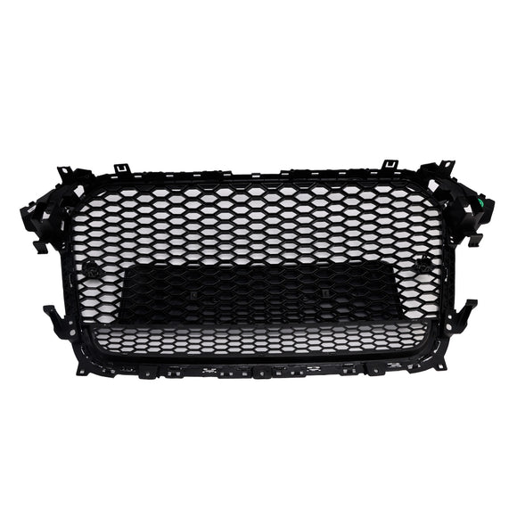 RS4 Stijl Voorbumper Grille Chrome Surround Zwarte Grill Fit Audi A4 S4 B8.5 2013-2016 w/Quattro