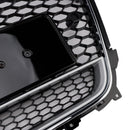 Audi A4 / A4 Sline / S4 2012-2016 Honeycomb RS Style Front Grill Upper Bumper Replacement Black Grille-26