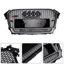 Grade do para-choque dianteiro estilo RS4, grade preta surround cromada, adequada para Audi A4 S4 B8.5 2013-2016 com Quattro-5