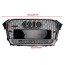 Grade do para-choque dianteiro estilo RS4, grade preta surround cromada, adequada para Audi A4 S4 B8.5 2013-2016 com Quattro-2