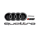 Grade do para-choque dianteiro estilo RS4, grade preta surround cromada, adequada para Audi A4 S4 B8.5 2013-2016 com Quattro-9