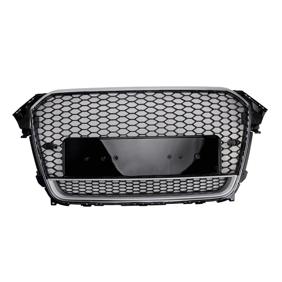 Audi A4 / A4 Sline / S4 2012-2016 Honeycomb RS Style Front Grill Upper Bumper Replacement Black Grille
