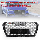 Audi A4/S4 B9 2016-2019 Honeycomb Grill RS4 Style Mesh Hex Grille Replacement Black Grill-4