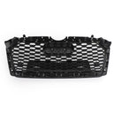 2016-2019 Audi A4 / A4 S-Line / S4 B9 RS4 Style Honeycomb Mesh Grill Front Bumper Gloss Black Grille With Silver Emblem-14