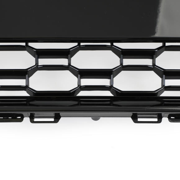 2016-2019 Audi A4 / A4 S-Line / S4 B9 RS4 Style Honeycomb Mesh Grill Front Bumper Gloss Black Grille With Silver Emblem