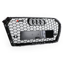 Audi A4/S4 B9 2016-2019 Honeycomb Grill RS4 Style Mesh Hex Grille Replacement Black Grill-15