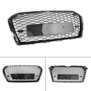 2016-2019 Audi A4 / A4 S-Line / S4 B9 RS4 Style Honeycomb Mesh Grill Front Bumper Gloss Black Grille-10