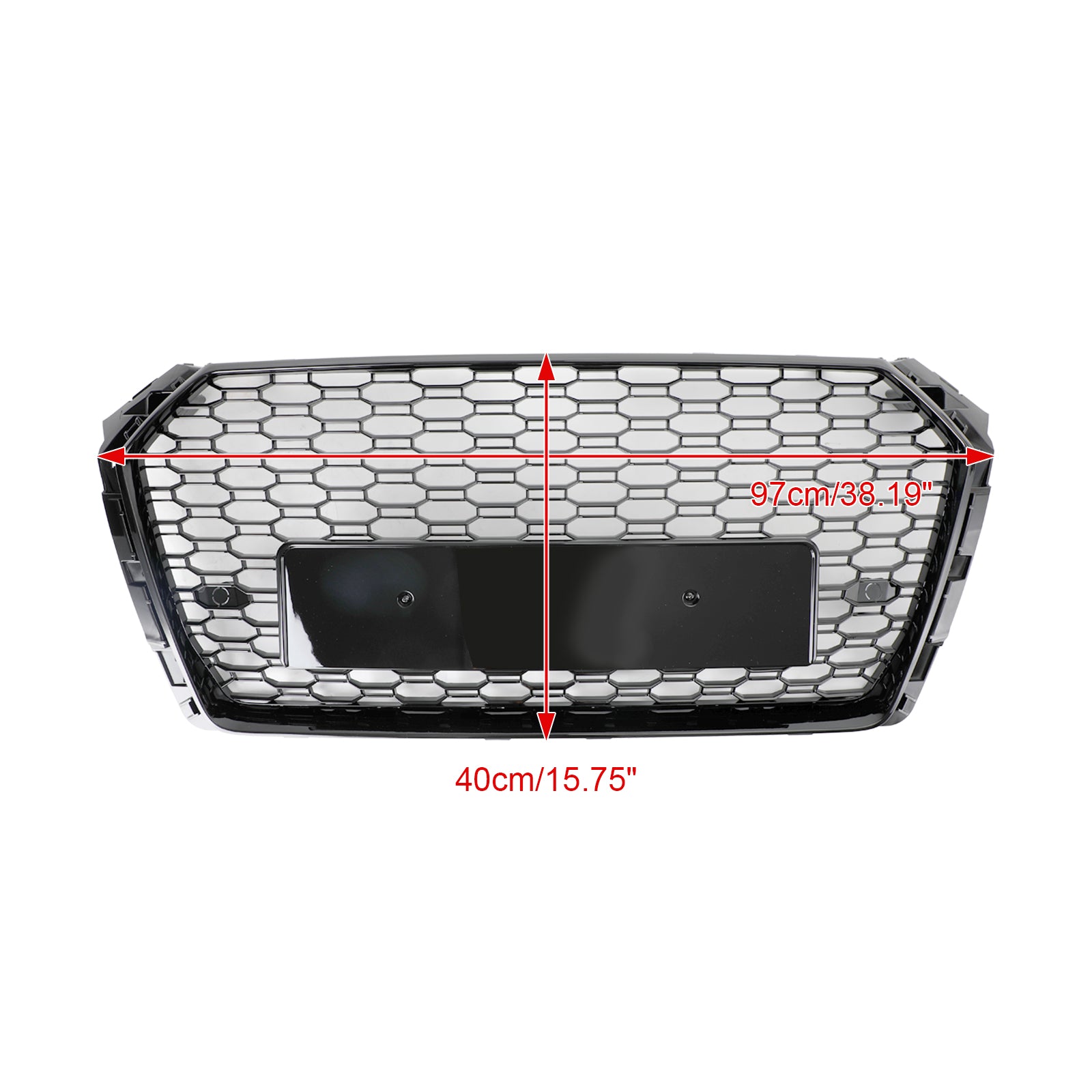 2016-2019 Audi A4/A4 S-LINE/S4 B9 RS4 WHonecomb Mesh Grill Front Stoßstange Gloss Black Kühlergrill - 0