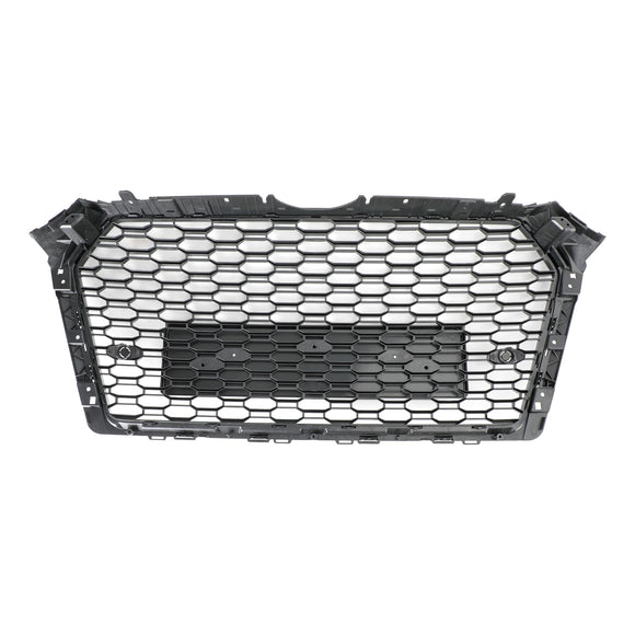 2016-2019 Audi A4 / A4 S-Line / S4 B9 RS4 Style Honeycomb Mesh Grill Front Bumper Gloss Black Grille