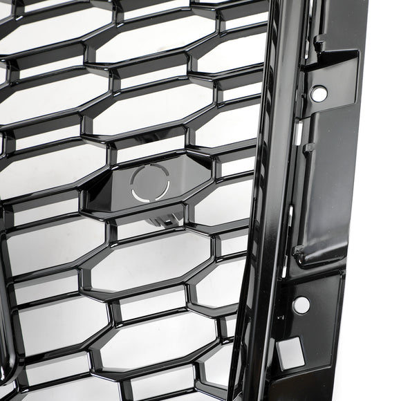 2016-2019 Audi A4 / A4 S-Line / S4 B9 RS4 Style Honeycomb Mesh Grill Front Bumper Gloss Black Grille