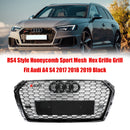 Audi A4/S4 B9 2016-2019 Honeycomb Grill RS4 Style Mesh Hex Grille Replacement Black Grill-21
