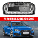 Audi A4/S4 B9 2016-2019 Honeycomb Grill RS4 Style Mesh Hex Grille Replacement Black Grill-22