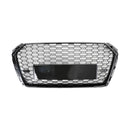 2016-2019 Audi A4 / A4 S-Line / S4 B9 RS4 Style Honeycomb Mesh Grill Front Bumper Gloss Black Grille-1