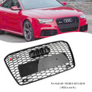 Audi 2012-2016 A5 S5 B8.5 Reemplazo de parrilla RS5 Estilo Honeycomb Hex Mesh Parachoques delantero Parrilla negra-20