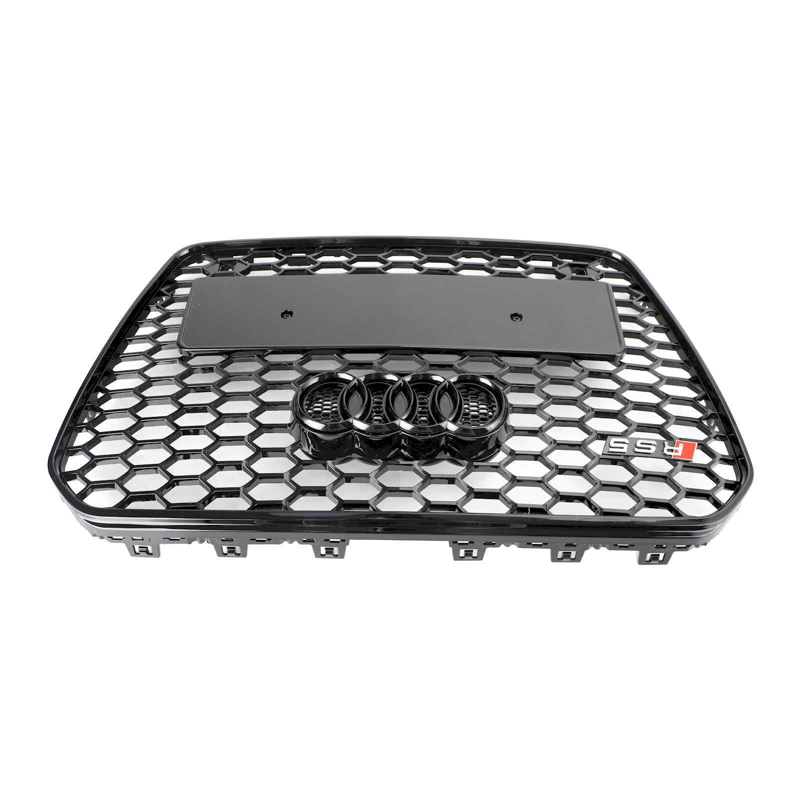 Parrilla delantera de malla de panal estilo Audi A5/S5 B8.5 RS5 2013-2016, color negro