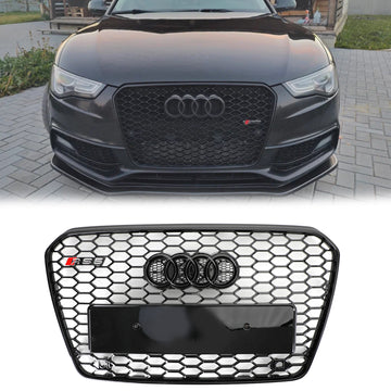 2012-2016 Audi A5/S5 B8.5 RS5 estilo rejilla de parachoques delantero de malla de panal parrilla negra
