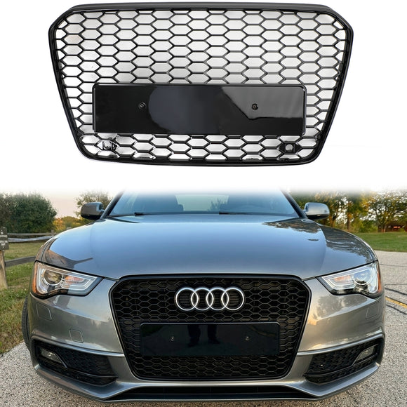 2012-2016 Audi A5/S5 B8.5 RS5 Style nid d'abeille maille pare-chocs avant calandre noire