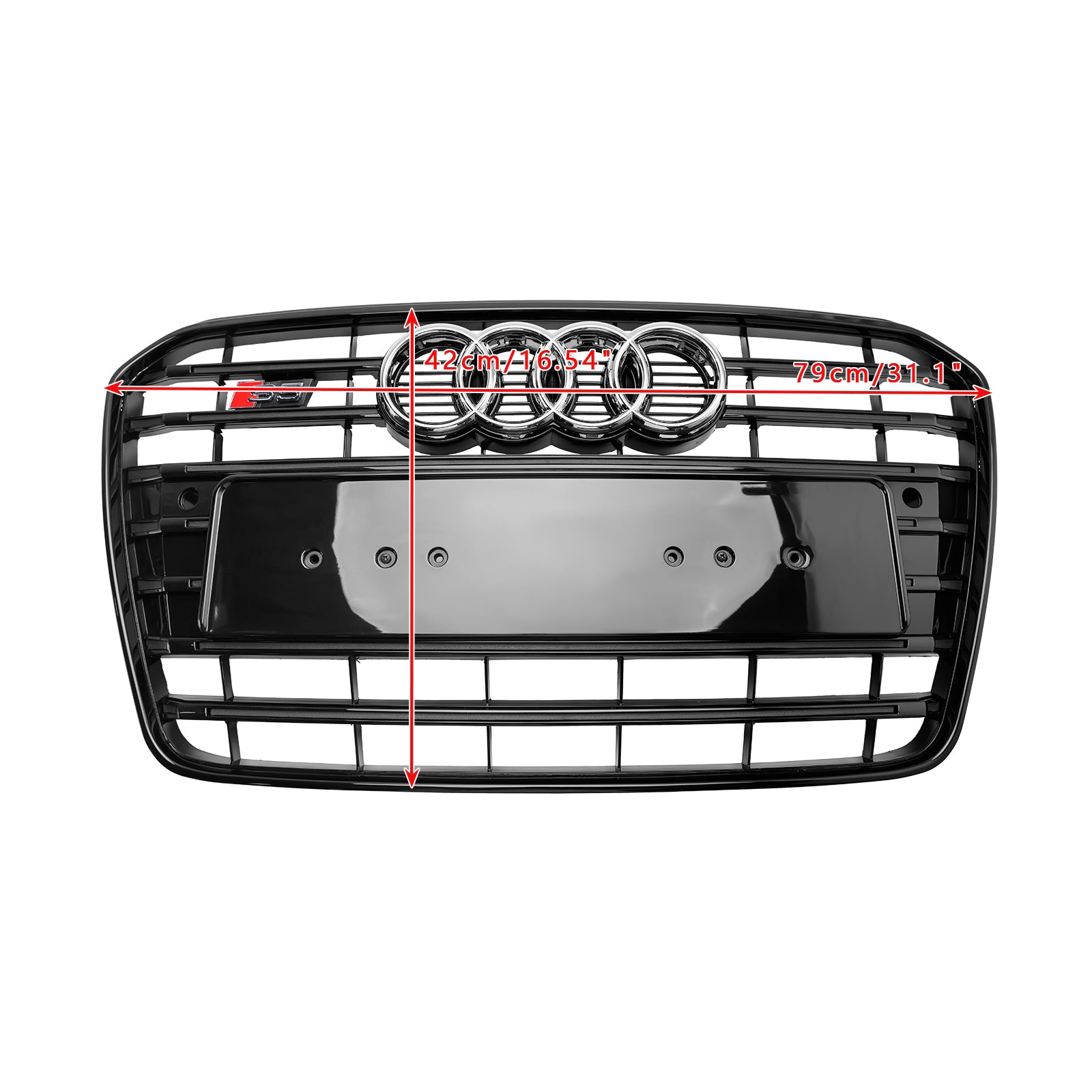 Grille de pare-chocs avant de style Audi A5 / S5 B8.5 2012-2016 S5 Grille de remplacement noire - 0