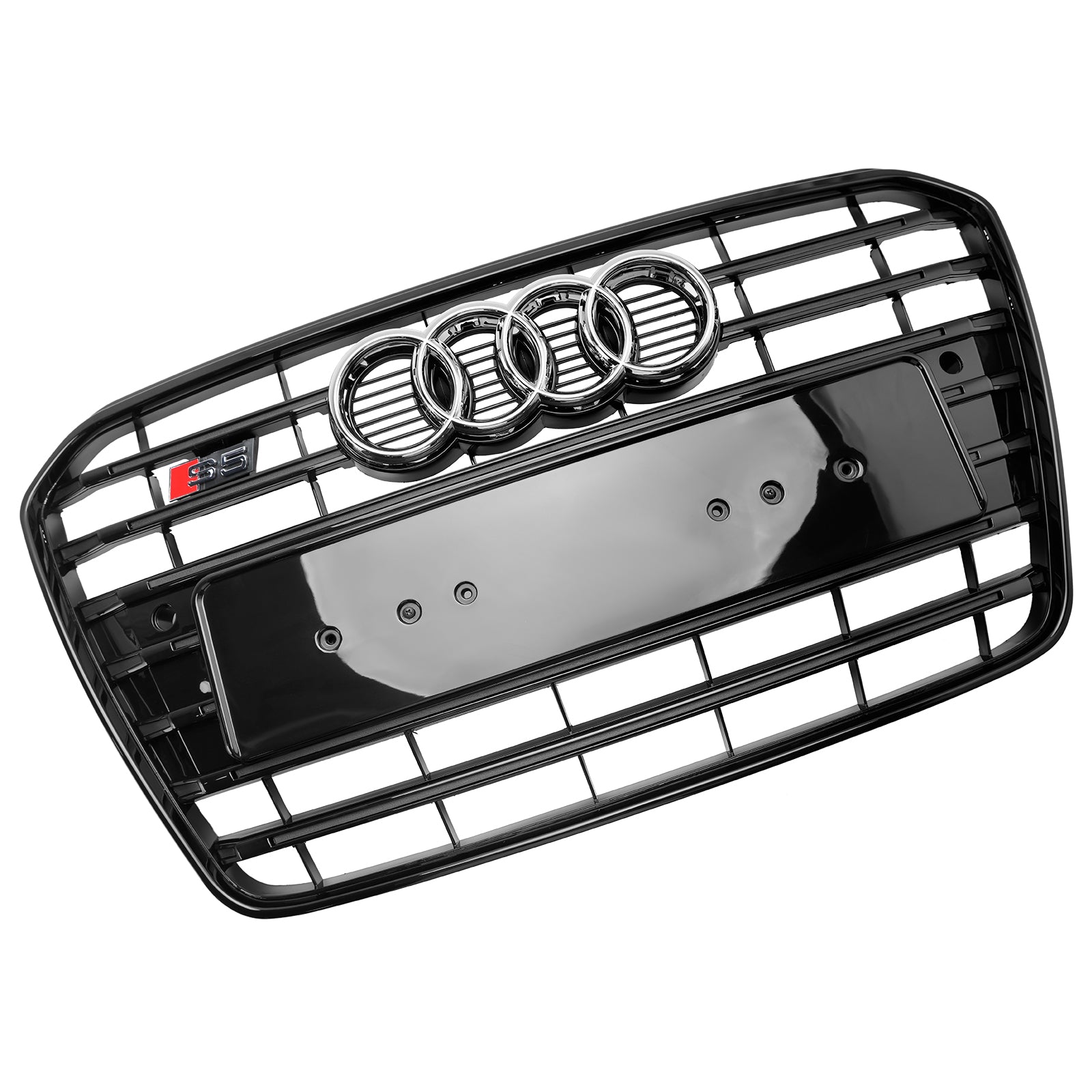 Rejilla de parachoques delantera estilo S5 para Audi A5/S5 B8.5 2012-2016, color negro