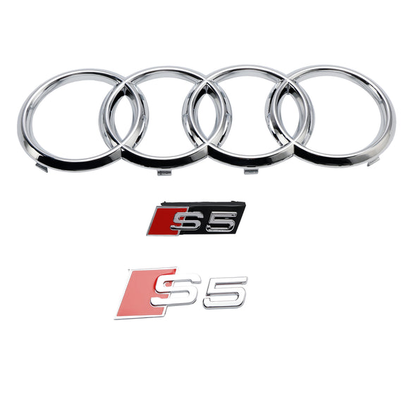 Audi A5/A5 Sline/S5 B8.5 2012-2016 Grade preta lustrosa do amortecedor dianteiro da grade do estilo RS5/S5