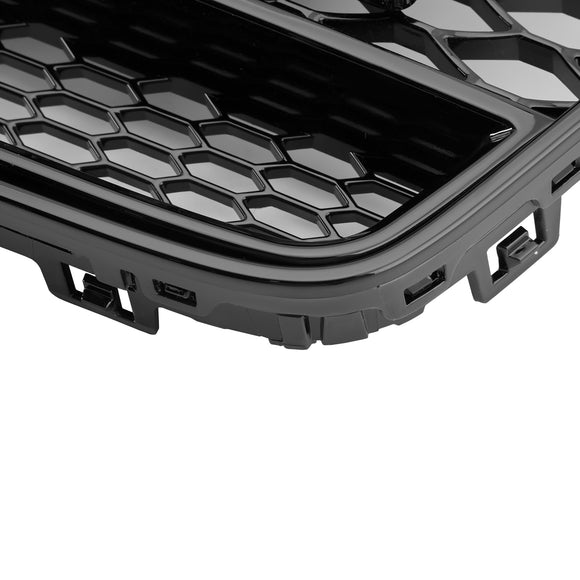 2012-2016 Audi A5 / A5 Sline / S5 B8.5 RS5 Style Honeycomb Front Bumper Grille With Silver Ring Emblem