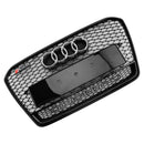 2012-2016 Audi A5 / A5 Sline / S5 B8.5 RS5 Style Honeycomb Front Bumper Grille With Silver Ring Emblem-25
