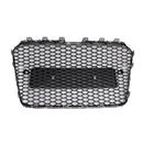 Audi A5/S5 B8.5 2013-2016 RS5 Style Grille chromée Grille de pare-chocs avant en nid d'abeille avec emblème argenté-9