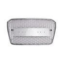 Audi A5/S5 B8.5 2013-2016 RS5 Style Grille chromée Grille de pare-chocs avant en nid d'abeille avec emblème argenté-1