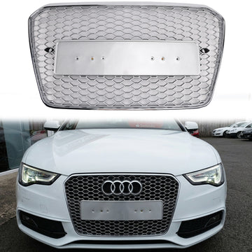 Griglia del nastro cromato di stile Audi A5/S5 B8.5 RS5 2013-2016 Griglia del paraurti anteriore a nido d'ape