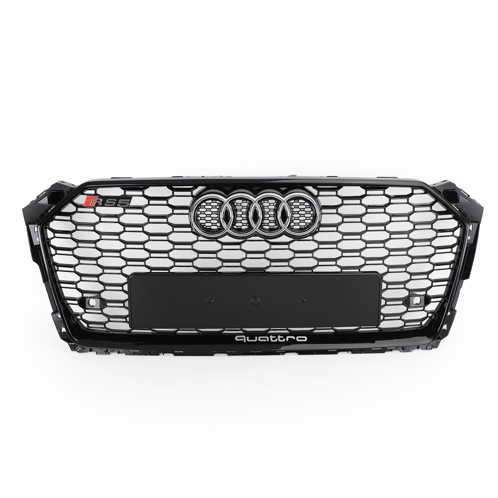 Grille de calandre en nid d'abeille de remplacement pour Audi A5 / A5 Sline / S5 B9 2017-2019 Grille de calandre hexagonale noire de style RS5