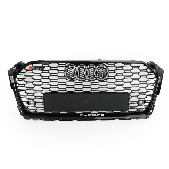 2017-2019 Audi A5 / A5 Sline / S5 B9 Honeycomb Grill Replacement RS5 Style Sport Mesh Hex Black Grille