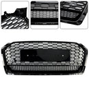 Audi A5 / A5 Sline / S5 B9 RS5 Style Honeycomb Sport Mesh Hex Grille 2017-2019 Front Bumper Black Grill-14