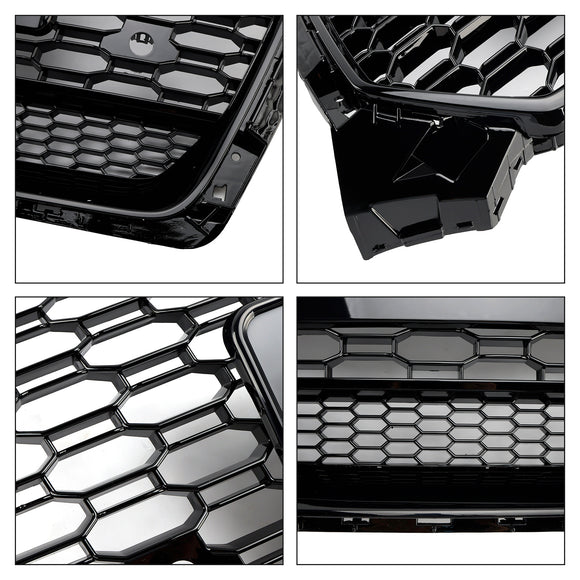 Audi A5 / A5 Sline / S5 B9 RS5 Style Honeycomb Sport Mesh Hex Grille 2017-2019 Front Bumper Black Grill