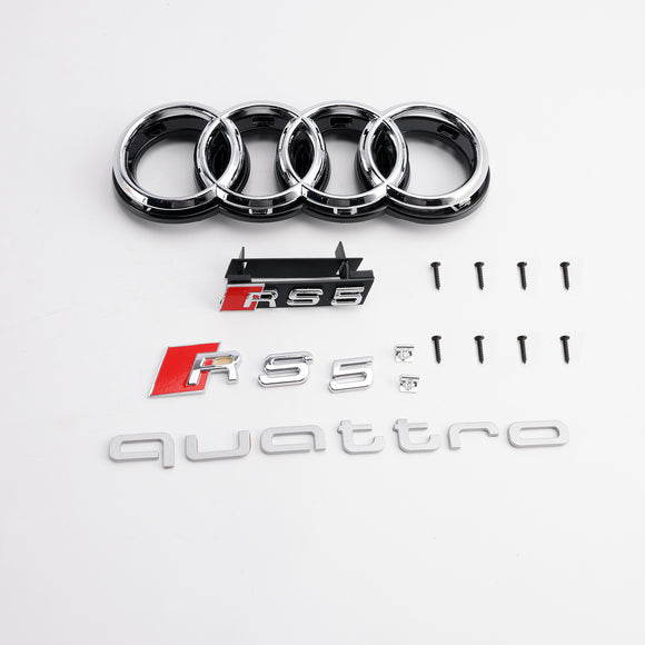 2017-2019 Audi A5 / A5 Sline / S5 RS5 Honeycomb Grill Front Bumper Sport Mesh Hex Black Grille