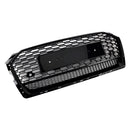 Audi A5 / A5 Sline / S5 B9 RS5 Style Honeycomb Sport Mesh Hex Grille 2017-2019 Front Bumper Black Grill-11