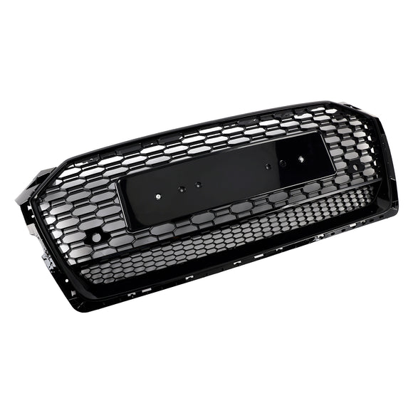 Audi A5 / A5 Sline / S5 B9 RS5 Style Honeycomb Sport Mesh Hex Grille 2017-2019 Front Bumper Black Grill