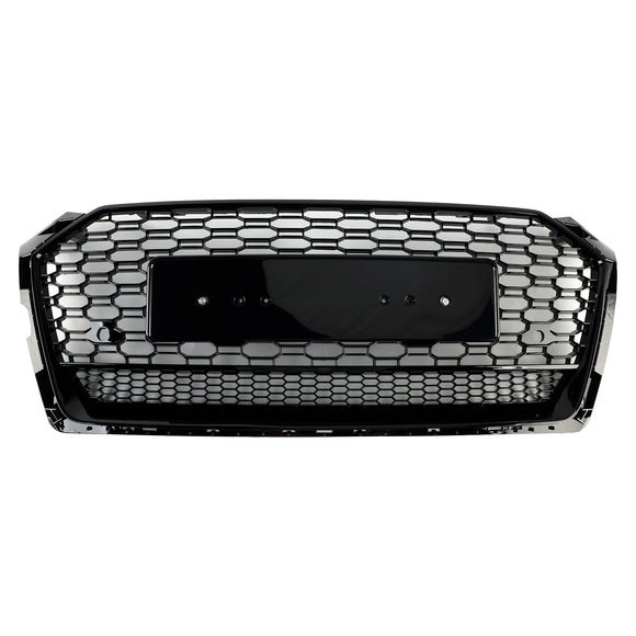 Audi A5 / A5 Sline / S5 B9 RS5 Style Honeycomb Sport Mesh Hex Grille 2017-2019 Front Bumper Black Grill