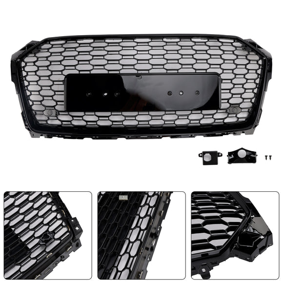 2017-2019 Audi A5/A5 Sline/S5 Honeycomb RS5 Style Grill Voorbumper Sport Mesh Hex Zwart Grille