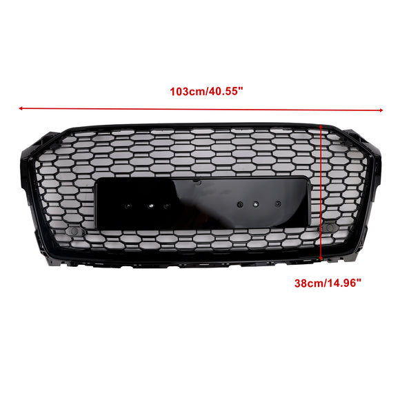 2017-2019 Audi A5/A5 Sline/S5 Honeycomb RS5 Style Grill Voorbumper Sport Mesh Hex Zwart Grille