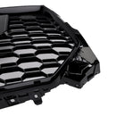 Audi A5 / A5 Sline / S5 B9 RS5 Style Honeycomb Sport Mesh Hex Grille 2017-2019 Front Bumper Black Grill-7