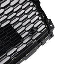 Audi A5 S5 B9 2017-2019 RS5 Estilo Sport Front Honeycomb Grille Preto Quattro Grill Com Anel Emblema-7